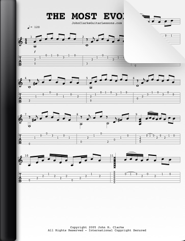 The Most Evolved music notation sample image